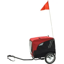 Keddoc Fietskar - Hondenfietskar - 59x43x52 cm Zwart Rood S