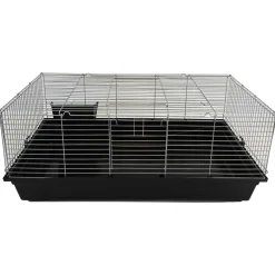 Keddoc Konijnenkooi Olaf - Dierenverblijf - 47x69x140 cm Zwart