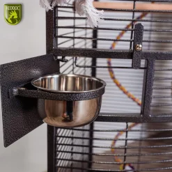 Keddoc Papegaaienkooi Ohio - Vogelverblijven - 91x64x168 cm Donkergrijs