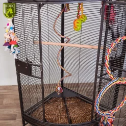 Keddoc Papegaaienkooi Ohio - Vogelverblijven - 91x64x168 cm Donkergrijs