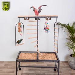 Keddoc Play Stand Iowa - Vogelverblijven - 92x54x142 cm Donkergrijs