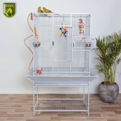 Keddoc Vogelkooi Alaska - Vogelverblijven - 86x55x164 cm Wit