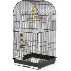 Keddoc Vogelkooi Budgie Tower - Vogelverblijven - 47x47x92 cm Zwart