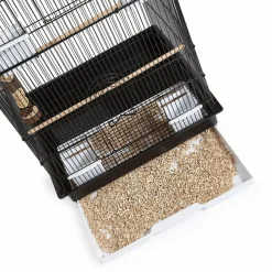 Keddoc Vogelkooi Budgie Tower - Vogelverblijven - 47x47x92 cm Zwart