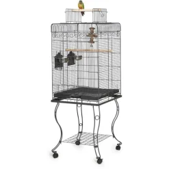 Keddoc Vogelkooi Conure - Vogelverblijven - 51x51x155 cm Antraciet