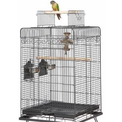 Keddoc Vogelkooi Conure - Vogelverblijven - 51x51x155 cm Antraciet
