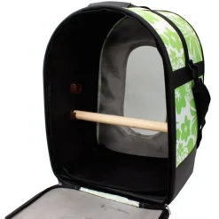 Keddoc Vogeltransporttas Tan Leaf S Groen&Wit - Vervoerstas