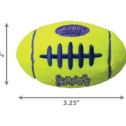Kong Air Squeaker Football Geel - Hondenspeelgoed