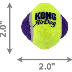 Kong Airdog Squeaker Knobby Ball Geel - Hondenspeelgoed