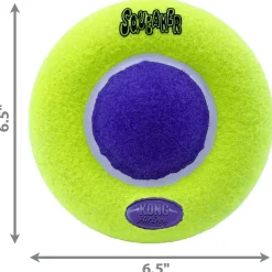 Kong Airdog Squeaker Saucer - Hondenspeelgoed - Geel Large