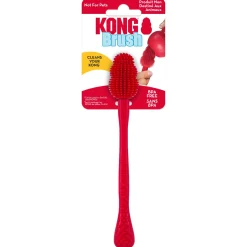 Kong Brush - Schoonmaakborstel - Hondenspeelgoed - 18 cm Rood