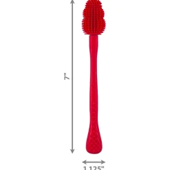 Kong Brush - Schoonmaakborstel - Hondenspeelgoed - 18 cm Rood