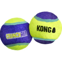 Kong Crunchair Balls - Hondenspeelgoed - Ø6.5 cm Geel Paars Medium