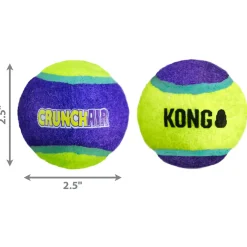 Kong Crunchair Balls - Hondenspeelgoed - Ø6.5 cm Geel Paars Medium