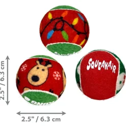 Kong Holiday Squeakair Balls - Hondenspeelgoed - M