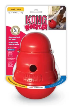 Kong Snack Dispenser Wobbler M Rood - Hondenspeelgoed
