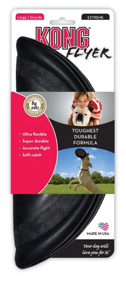Kong Speeltje Frisbee Extreme - Hondenspeelgoed - Ø25 cm Zwart