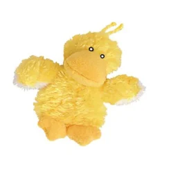 Kong Speeltje Pluche Eend - Kattenspeelgoed - Geel per stuk