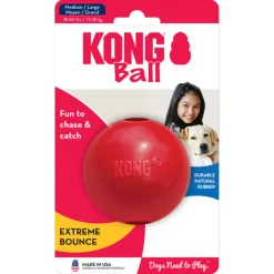 Kong Speeltje Rubber Bal Rood - Hondenspeelgoed