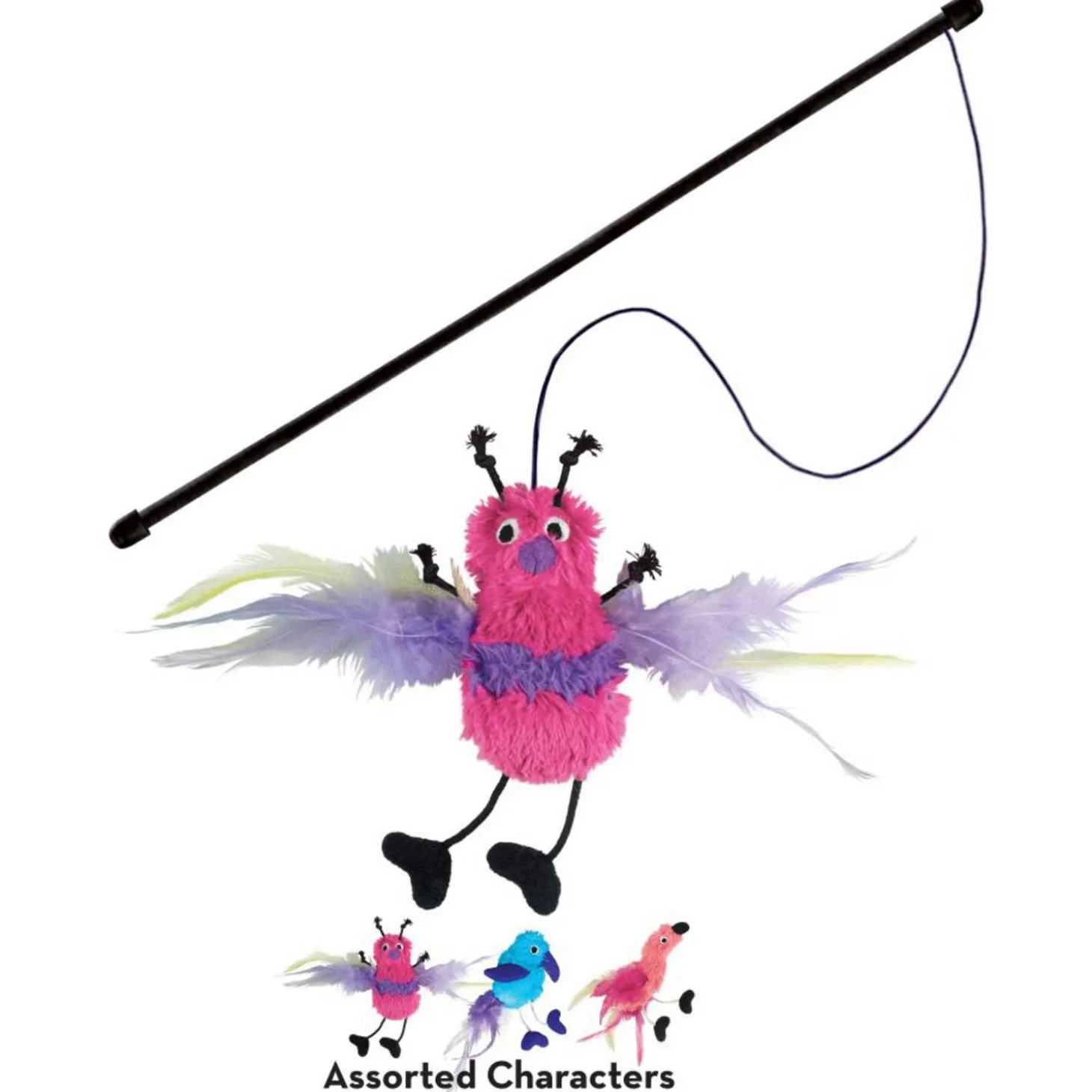 Kong Teaser Feather Assorted - Kattenspeelgoed - Multi-Color