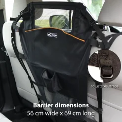 Kurgo Backseat Barrier - Hondenautoaccessoire - Zwart