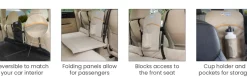 Kurgo Backseat Bridge - Hondenautoaccessoire - 132x40 cm Beige Zwart Tot 45 Kg