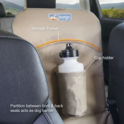 Kurgo Backseat Bridge - Hondenautoaccessoire - 132x40 cm Beige Zwart Tot 45 Kg
