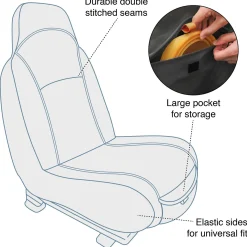 Kurgo Co-Pilot Seat Cover - Hondenautoaccessoire - Zwart