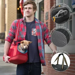 Kurgo Explorer Carrier - Hondenautoaccessoire - 46x25x25 cm Rood Blauw S