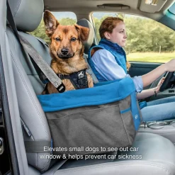 Kurgo Heather Booster Seat - Hondenautoaccessoire - Antraciet Blauw Tot 13.6 Kg