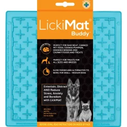 Lickimat Buddy Treat - Slowfeeder Voermat Turquoise - Hondenvoerbak