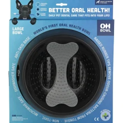 Lickimat Oh Bowl - Betere Orale Gezondheid! Zwart - Hondenvoerbak