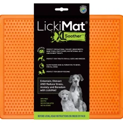 Lickimat Soother Original - Slowfeeder Voermat Oranje - Hondenvoerbak