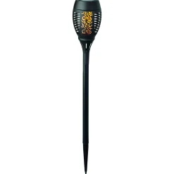 Lumineo Solar Fakkel Met Vlam Effect - Tuinverlichting - 49.5 cm Zwart 30 led