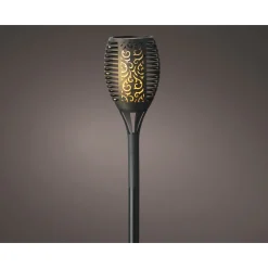 Lumineo Solar Fakkel Met Vlam Effect - Tuinverlichting - 61.5 cm Zwart 72 led