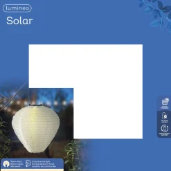 Lumineo Solar Lampion L - Tuinverlichting - Ø30 cm Wit 1 led