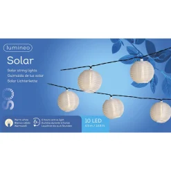 Lumineo Solar Stringlights - Tuinverlichting - 4.5 m Wit 40 led