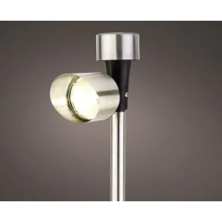 Lumineo Solar Tuinspot - Tuinverlichting - Ø23.5 cm Rvs 1 led