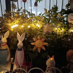 Lumineo Solar Tuinsteker Firefly 6 Lampjes - Tuinverlichting - 70 cm Warm Wit 6 led