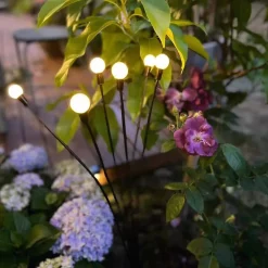Lumineo Solar Tuinsteker Firefly 6 Lampjes - Tuinverlichting - 70 cm Warm Wit 6 led