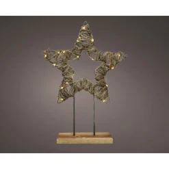 Lumineo Ster Op Standaard - Decoratie - 9x39x55 cm Warm Wit 30 led