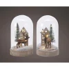 Lumineo Winter Scene Onder Stolp - Decoratie - Ø8.5x15 cm Warm Wit 5 led