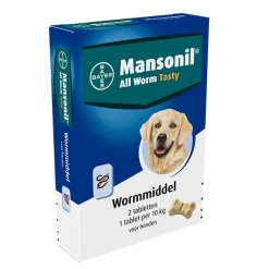 Mansonil All Worm Dog Tasty Small/Medium - Anti wormenmiddel