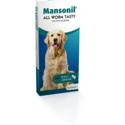 Mansonil All Worm Tasty Bone - Anti wormenmiddel - 6 tab Vanaf 2.5 Kg. 1 Tab Per 10 Kg