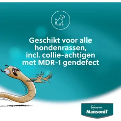 Mansonil All Worm Xl Dog Tasty Bone - Anti wormenmiddel - 2 tab 1 Tab Per 35kg