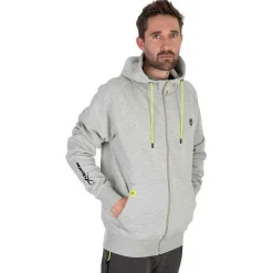 Matrix Full Zip Hoody Marl Grey/Lime (Black Edition) - Vesten & truien - Xxl