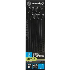 Matrix Mxc-3 Barbless 0.145mm 15cm Bait Band - Hakenboekje - Size 16