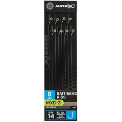 Matrix Mxc-3 Barbless 0.165mm 15cm Bait Band - Hakenboekje - Size 14