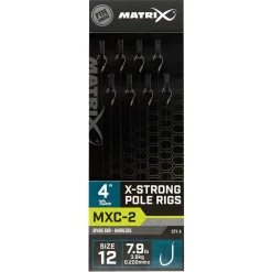 Matrix Mxc-2 Barbless 0.20mm 10cm X-Strong Pole Rig - Hakenboekje - Size 12