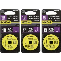 Matrix Mxc-4 Barbless 0.18mm 45cm X-Strong Bait Band - Hakenboekje - Size 16